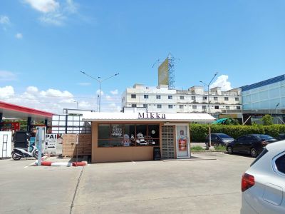 ชาเย็นหัวใจที่ร้าน Mikka Coffee Roasters ปั๊มน้ำมัน Caltex รังสิต คลอง 4